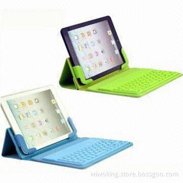 Bluetooth Keyboard Cases/Covers for iPad Mini with Natural Rubber Material